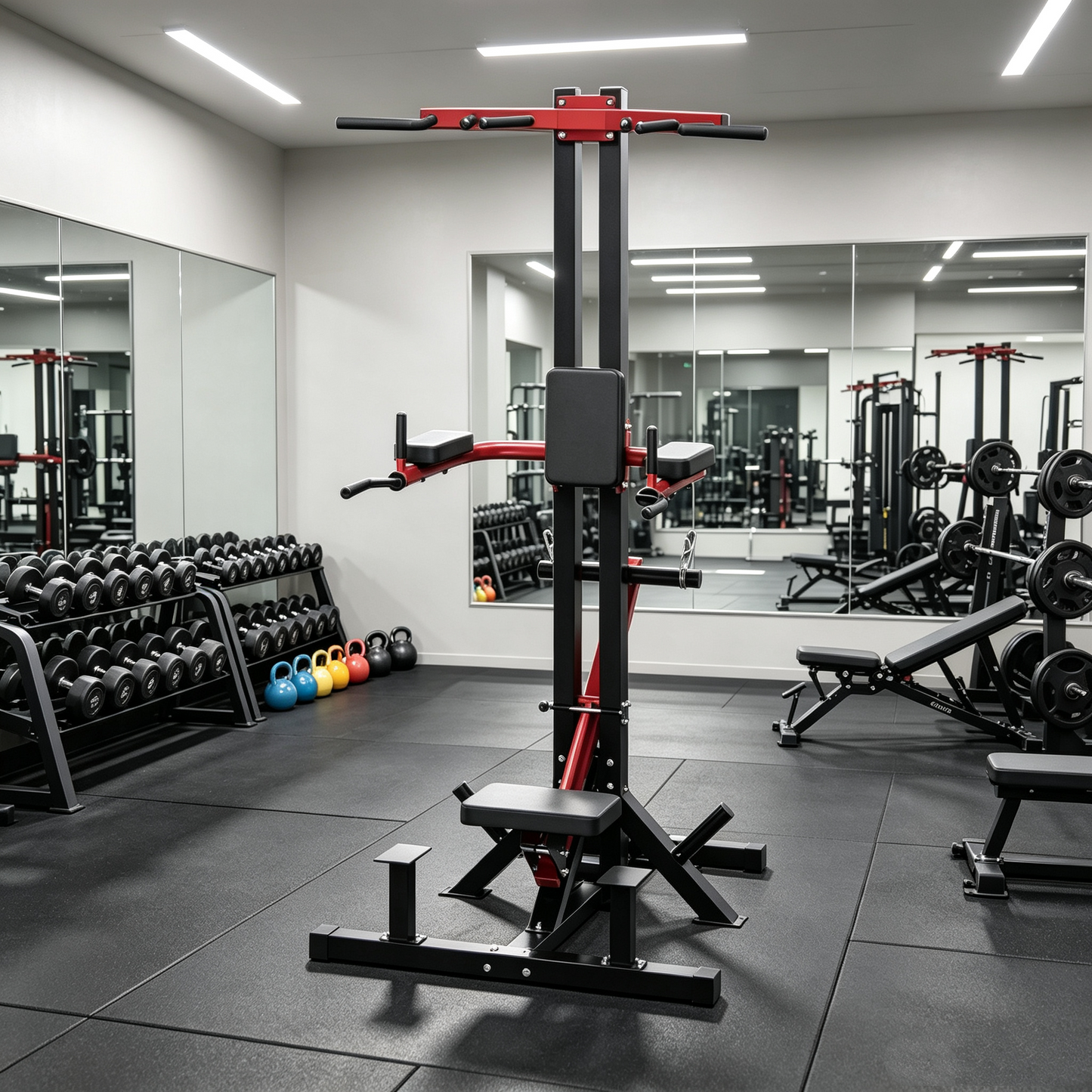 YODOLLA Power Tower Pull Up & Dip Station, Leverage Assisted Dip Machine