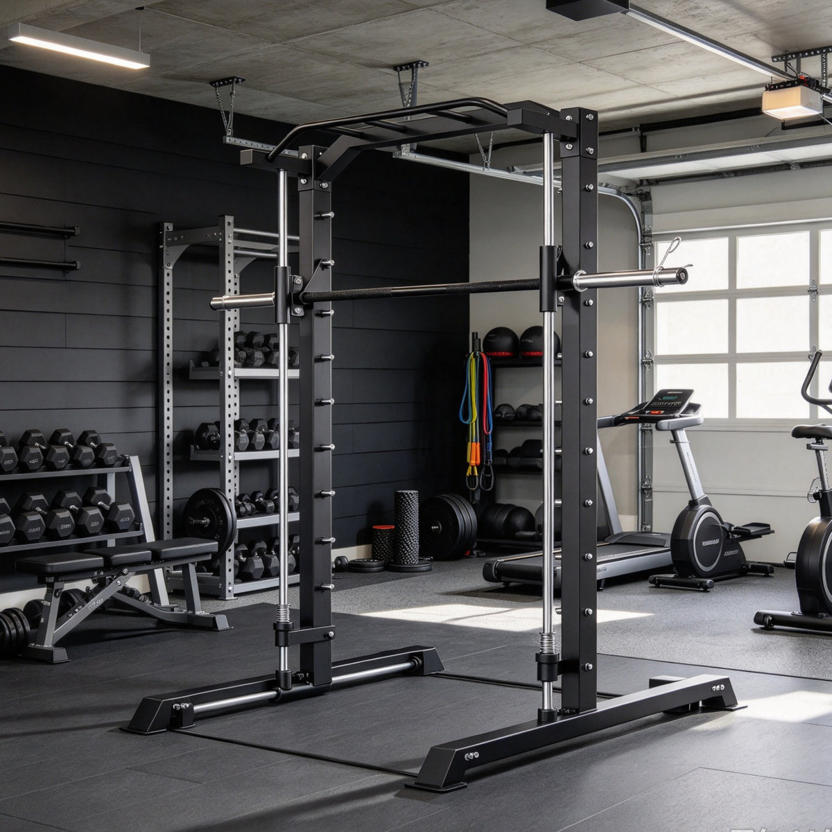 YODOLLA Power Cage and Smith Machine, Power Racks for Home Gym