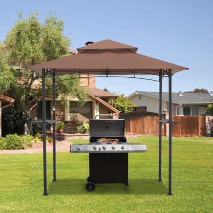 YODOLLA Outdoor Grill Gazebo, Brown