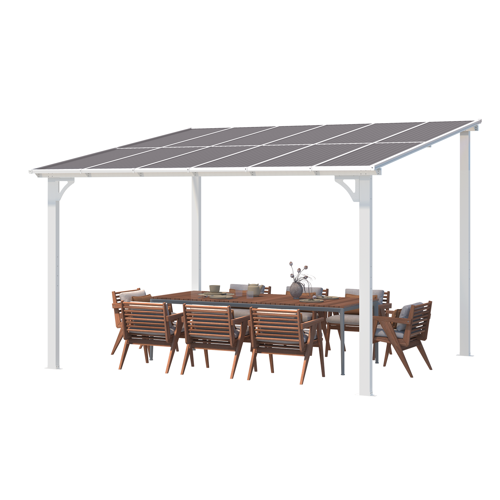 YODOLLA White Lean To Gazebo