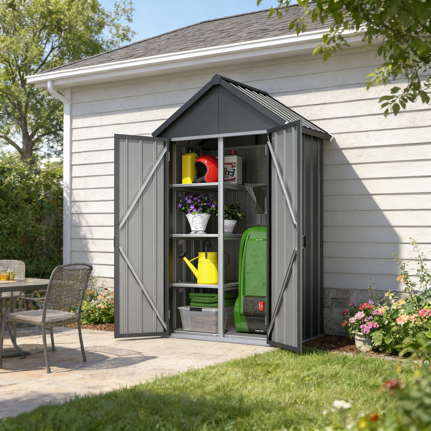 YODOLLA Outdoor Storage Cabinet Waterproof with Shelves