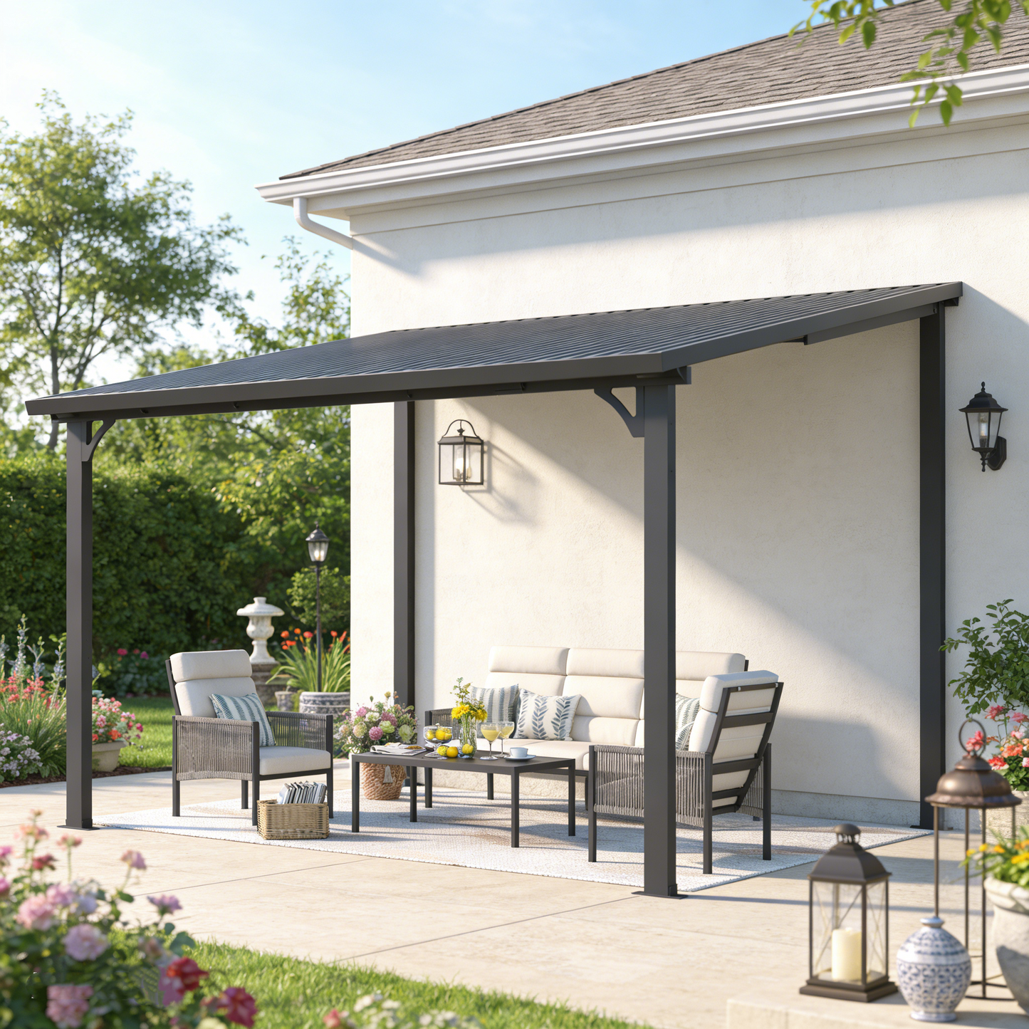 YODOLLA 12' x 10' Outdoor Hardtop Pergola Gazebo for Patio