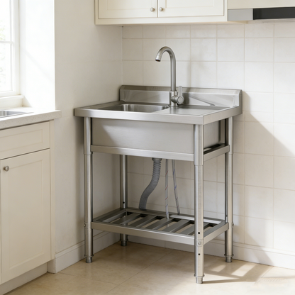 YODOLLA Freestanding Stainless Steel Utility Sink