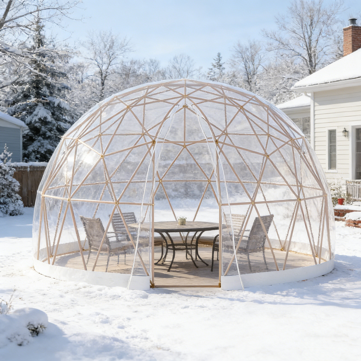 igloo tent dome YODOLLA for Winter, Outdoor 12x12 Clear Bubble Tent fo Color:Tri-Orange / Light Grey Über uns – Schnee wearable tech You will have everything