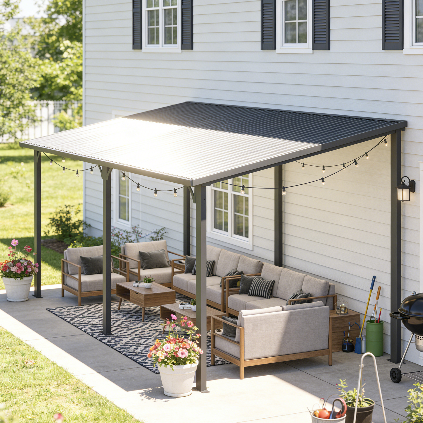 YODOLLA 20' x 10' Outdoor Hardtop Metal Gazebo for Patio