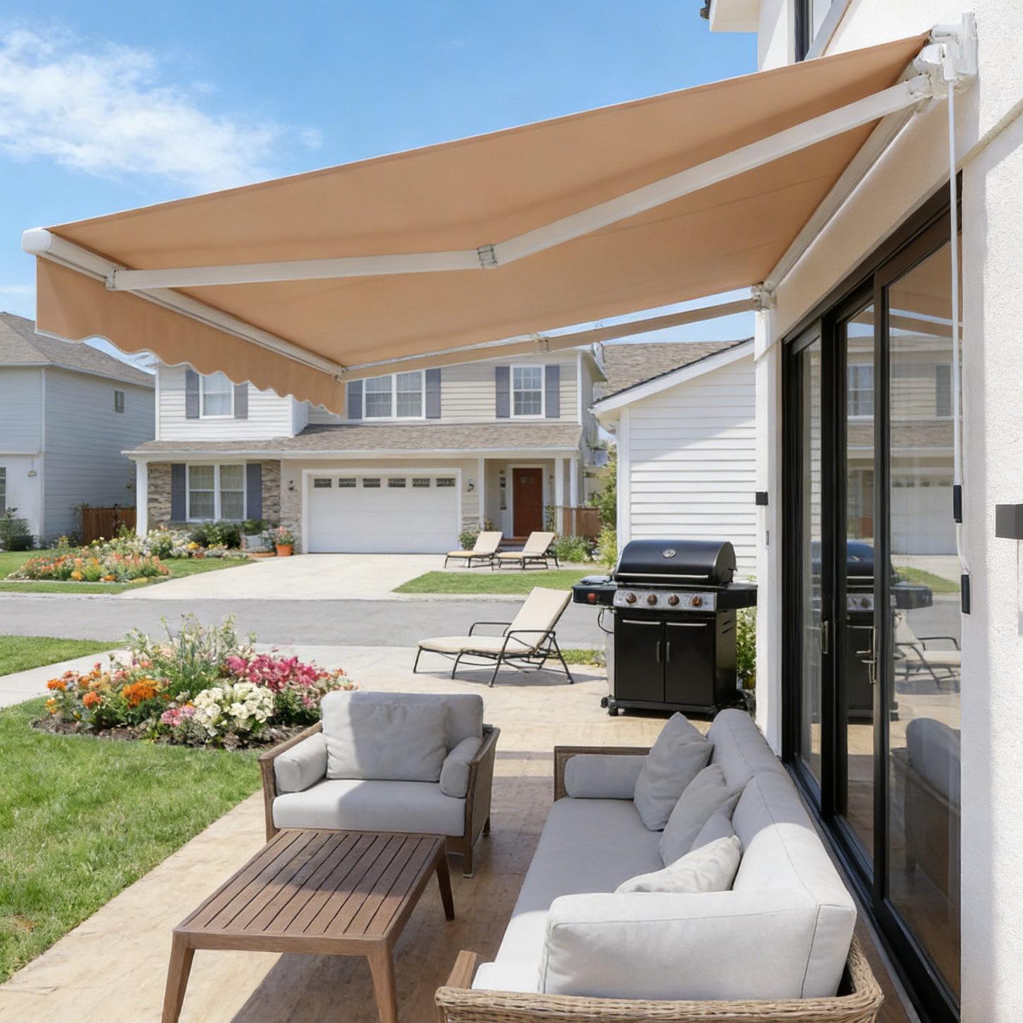 YODOLLA 10x8 Patio Awning, Retractable