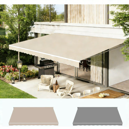 YODOLLA 10x8FT Retractable Awning Replacement Sunshade Canopy