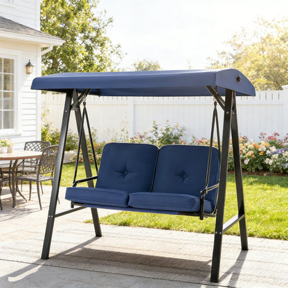 YODOLLA Patio Swing Chair 2-Seat for Adult, Blue