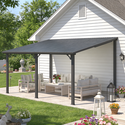 YODOLLA 14' x 12' Outdoor Hardtop Metal Gazebo for Patio
