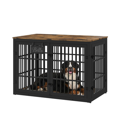 YODOLLA 46'' Dog Crate Furniture for XX-Large Dogs, Rustic Brown