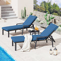 Black Rattan Blue Cusion