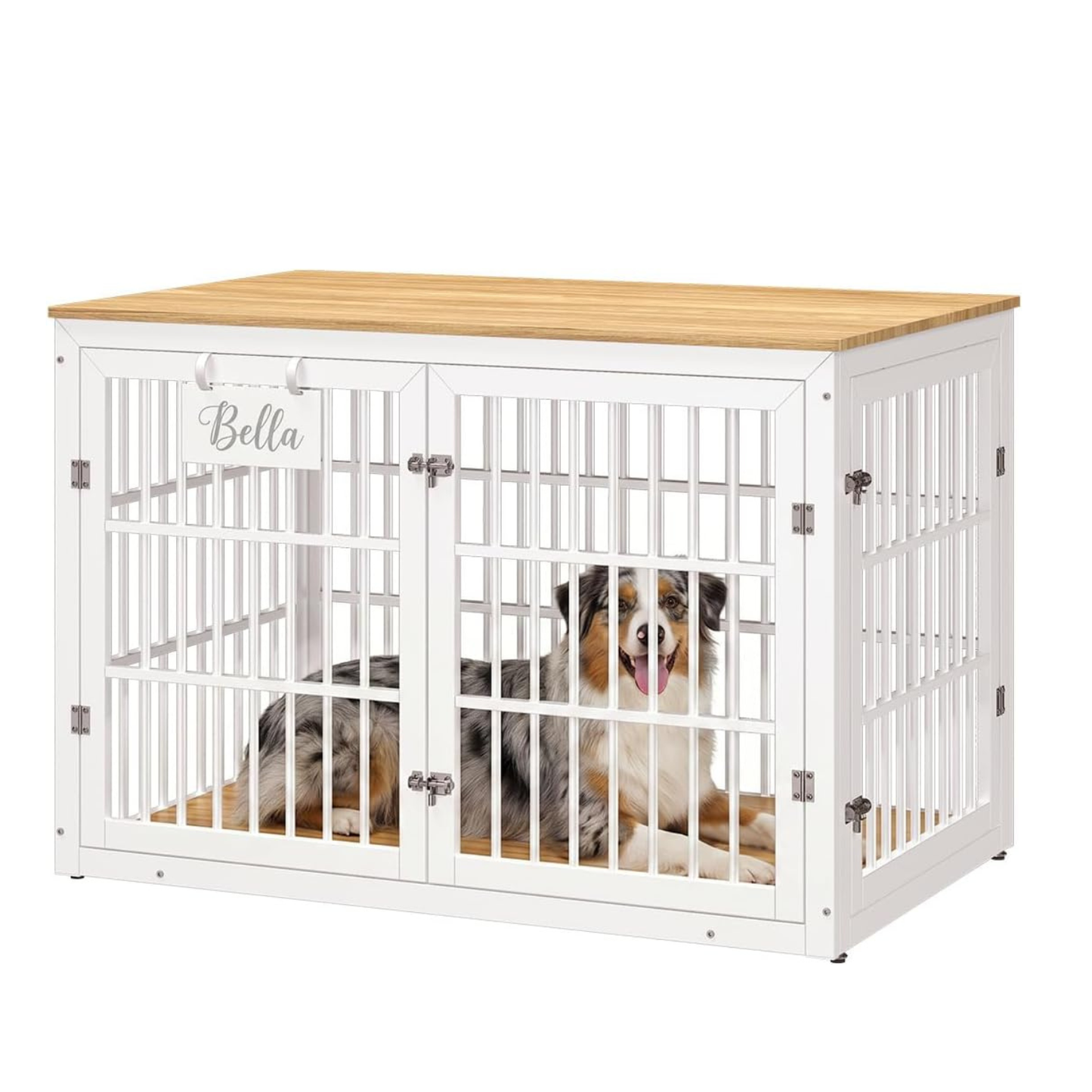YODOLLA 42'' Dog Crate Furniture for X-Large Breed, White