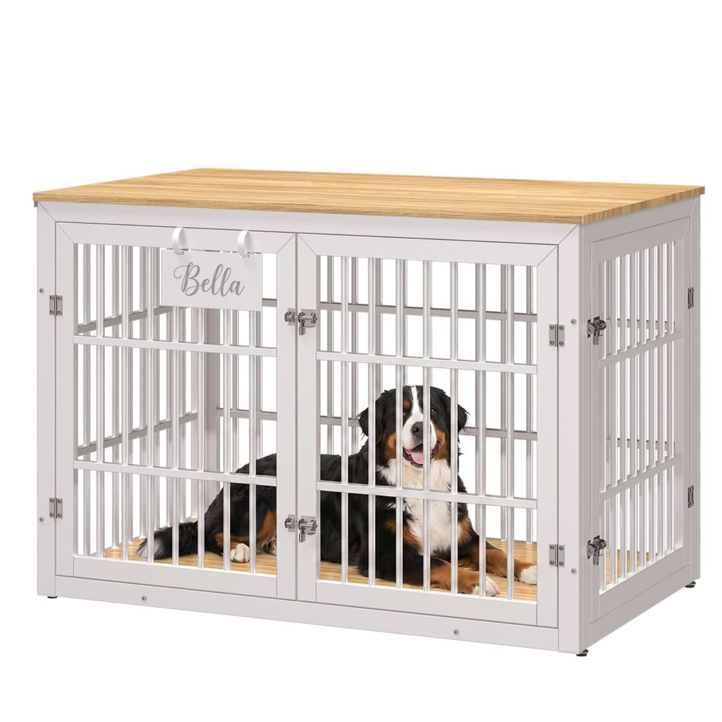 YODOLLA 46'' Dog Crate Furniture for XX-Large Dogs, White