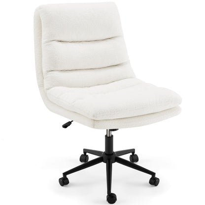 YODOLLA Office Chairs Swivel Desk Chair, Teddy White