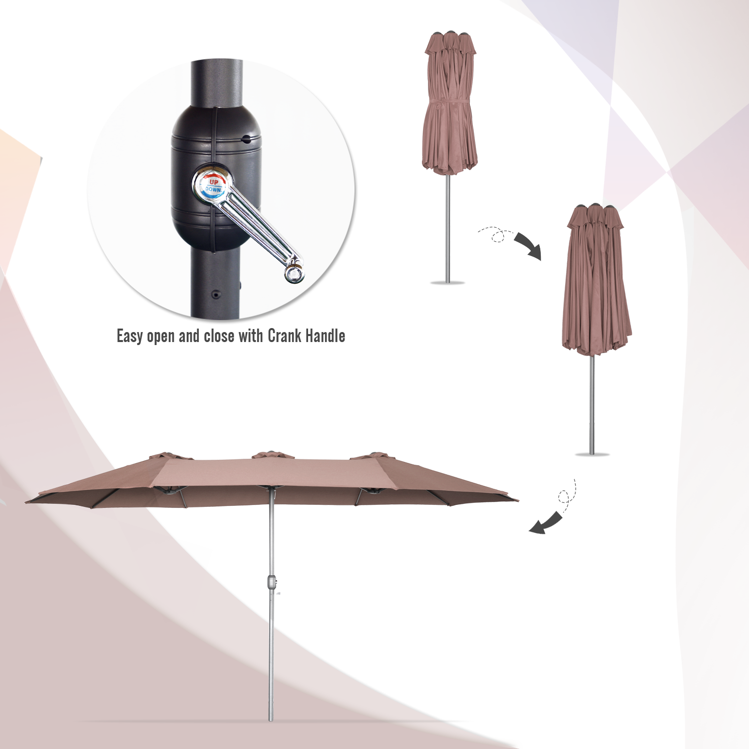 YODOLLA outdoor table umbrella with heavy-duty design