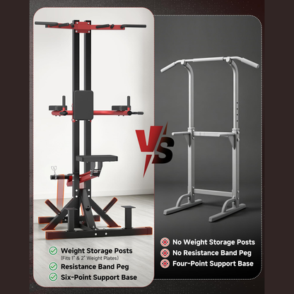 YODOLLA Power Tower Pull Up & Dip Station, Leverage Assisted Dip Machine