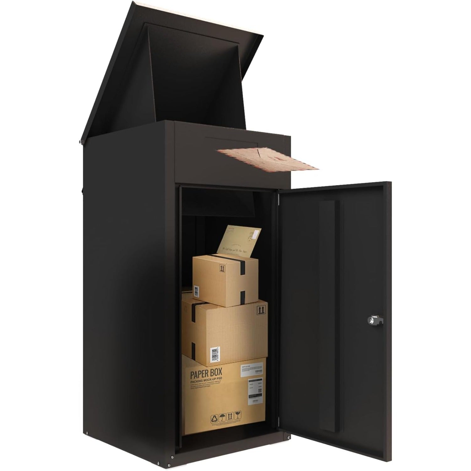 Fen Box YODOLLA Lockable Anti-Theft Parcel Drop Box With Mailbox For Porch Fen