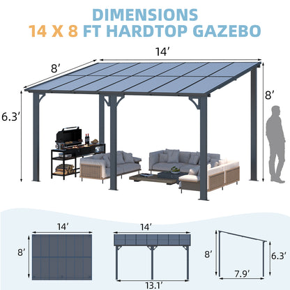 YODOLLA Black Patio Gazebo