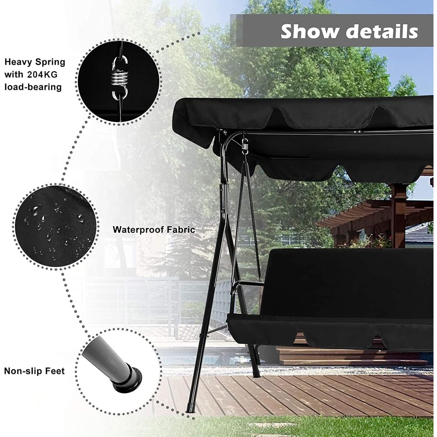 YODOLLA Best Outdoor Patio Swing