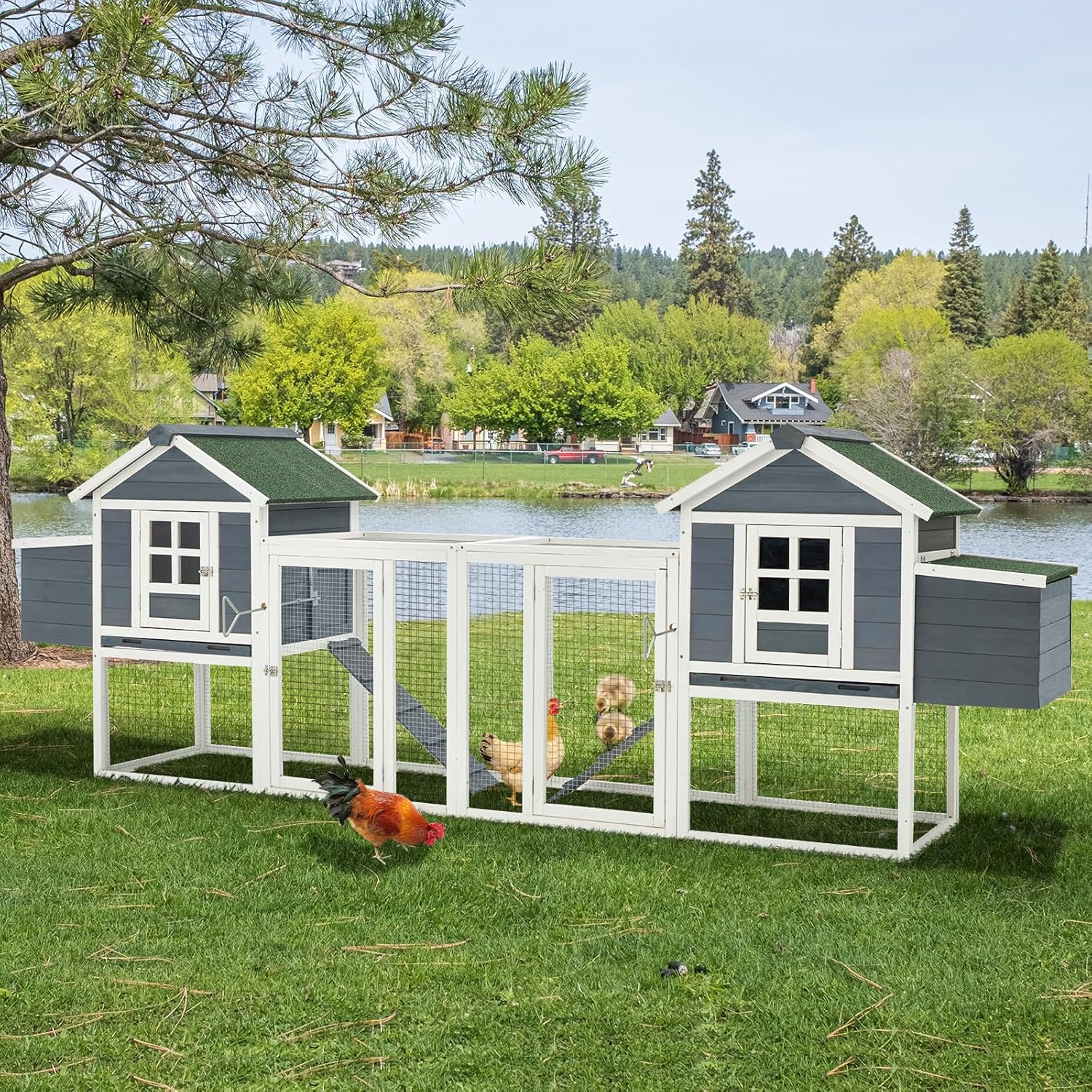 YODOLLA wooden chicken coop for 12