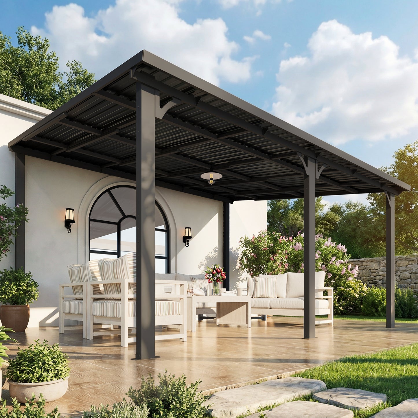YODOLLA 14' x 12' Outdoor Hardtop Metal Gazebo for Patio