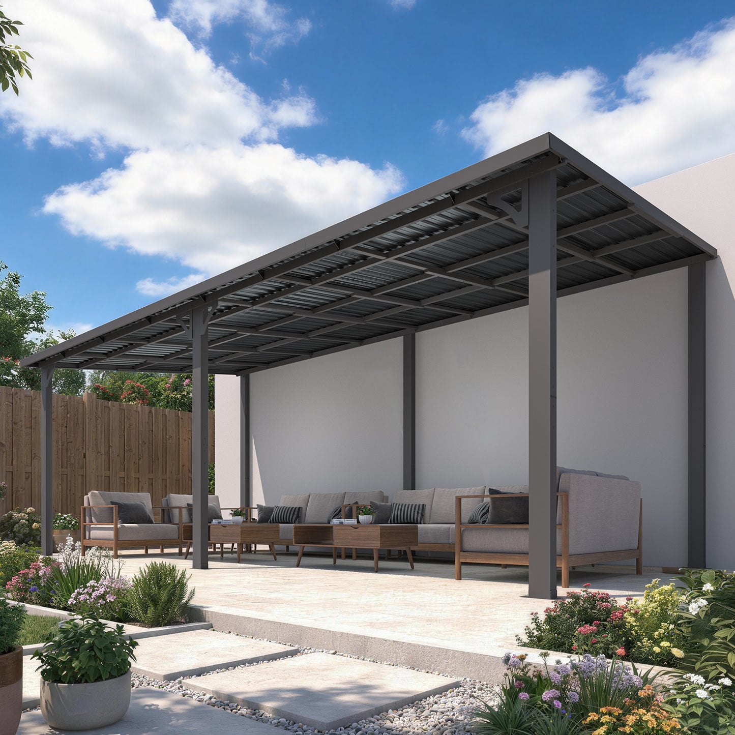 YODOLLA 20' x 10' Outdoor Hardtop Metal Gazebo for Patio