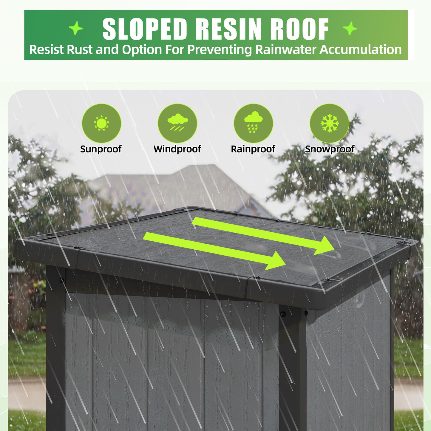 YODOLLA Waterproof Tall Resin Outdoor Storage Cabinet with Adjustable Shelves
