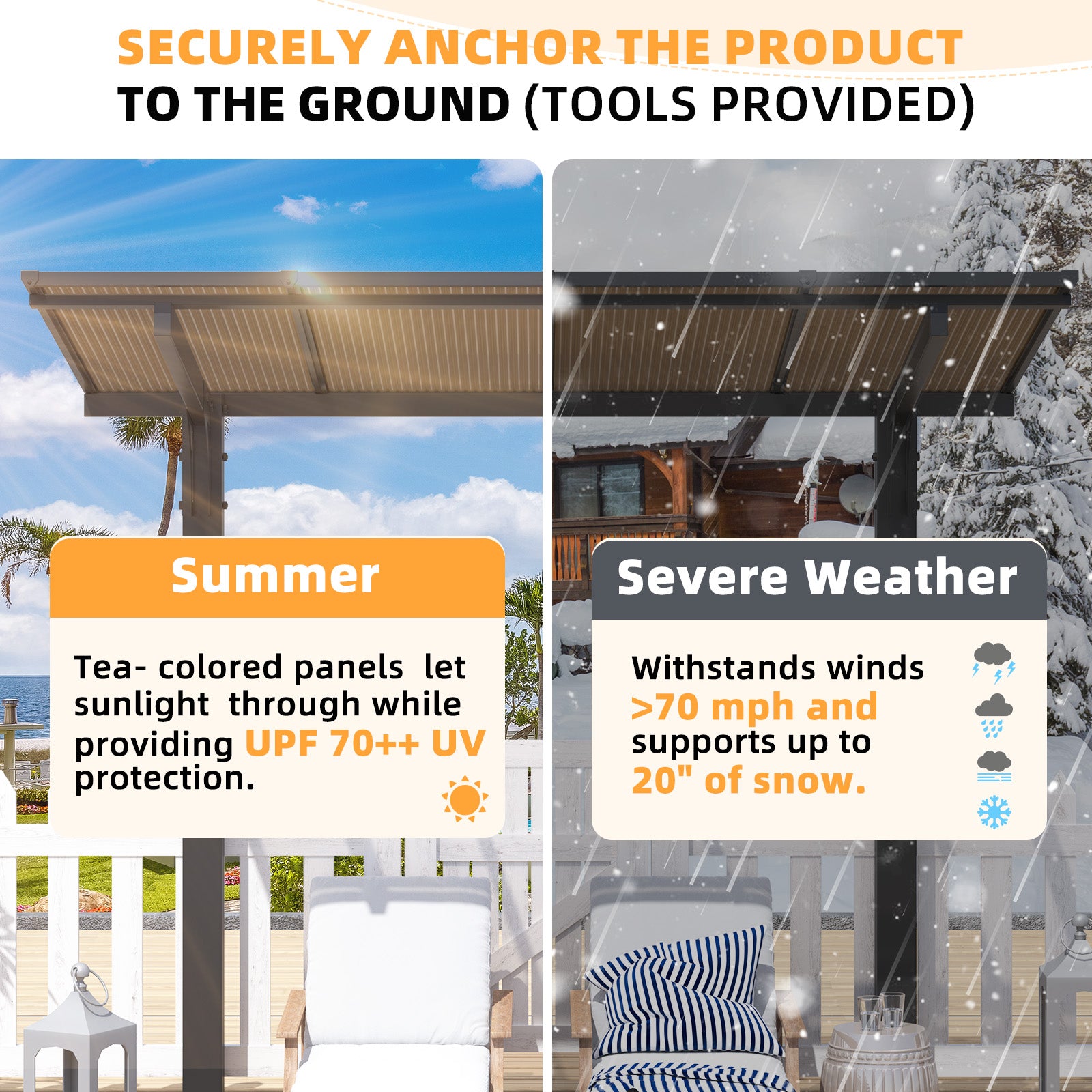 YODOLLA hardtop pergola.