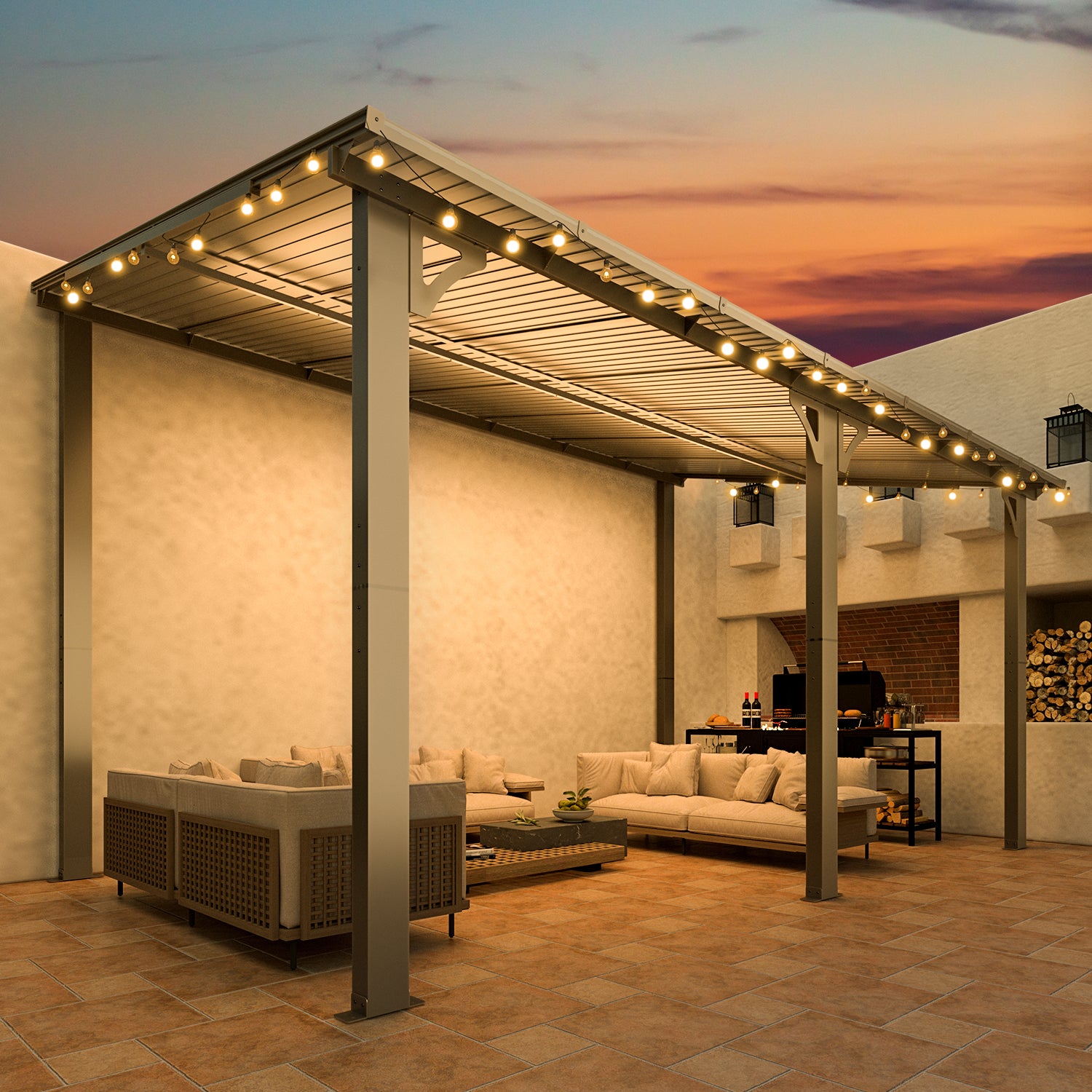 YODOLLA Durable Outdoor Hardtop Gazebo