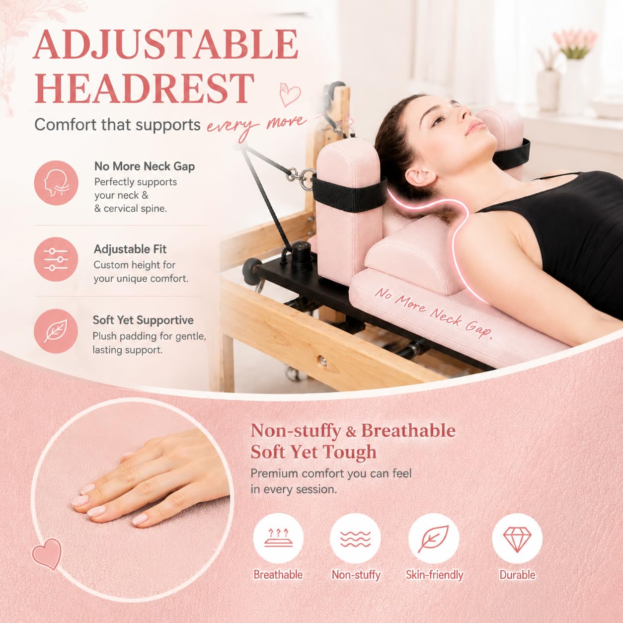 YODOLLA  92" Pilates Reformer Foldable Wooden-Look Pilates Machines for Gym