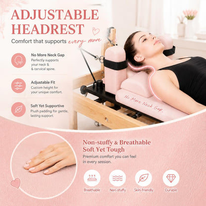 YODOLLA  92" Pilates Reformer Foldable Wooden-Look Pilates Machines for Gym
