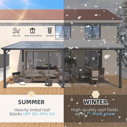 YODOLLA 20x12 Hardtop Pergola with Roof