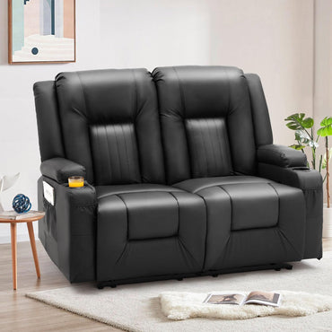 YODOLLA Double Recliner, Home Theater Seating, Black
