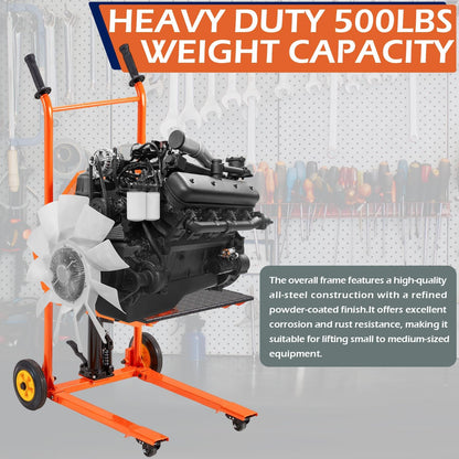 YODOLLA Material Lift Winch Stacker Hydraulic Lift Table Cart 32" Max Lift Height