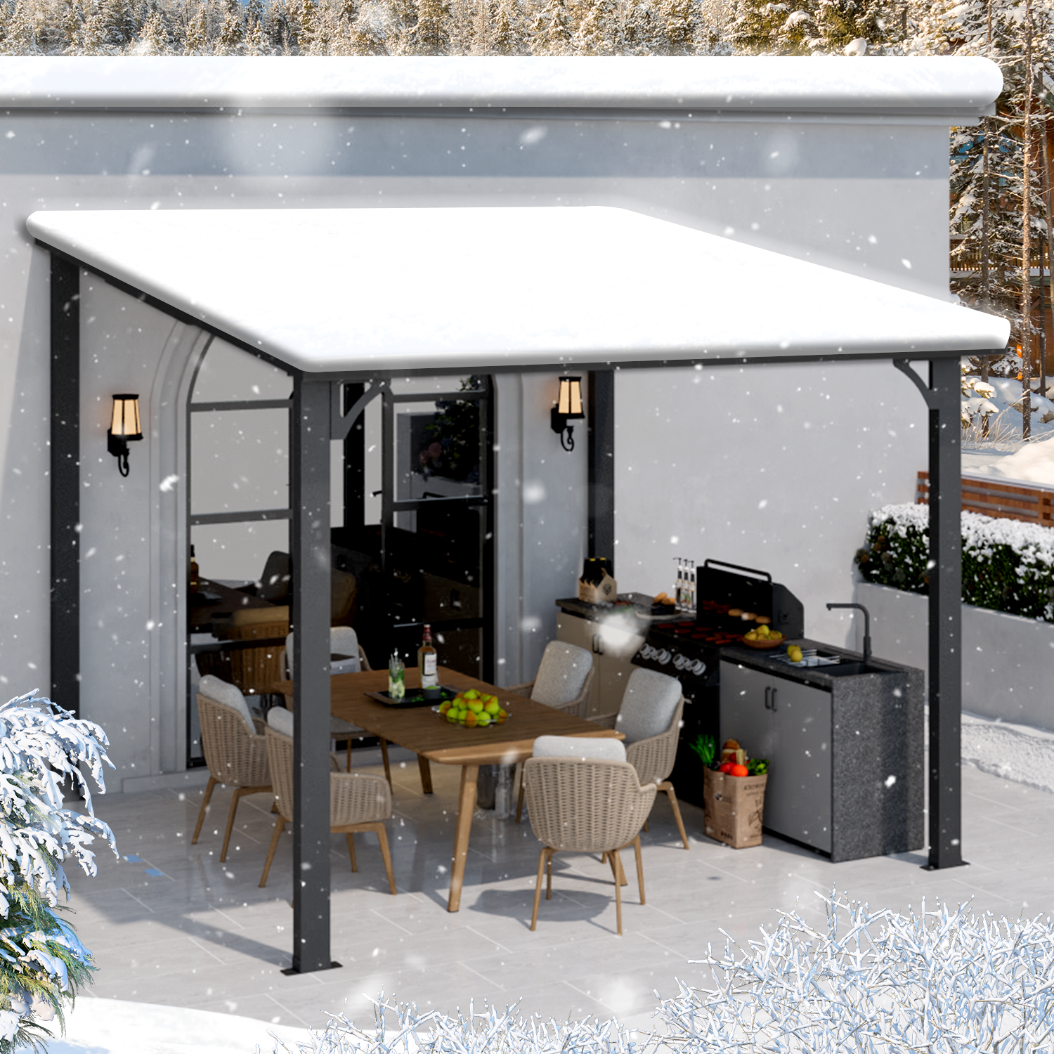 YODOLLA 10x10 Metal Pergola Gazebo