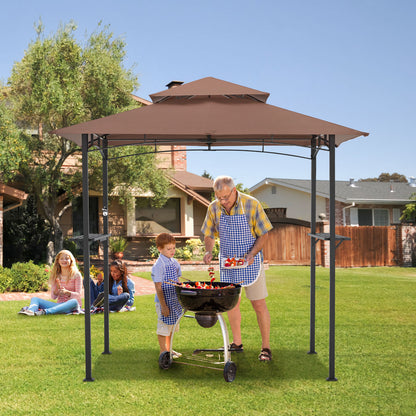 YODOLLA Brown Outdoor Grill Gazebo