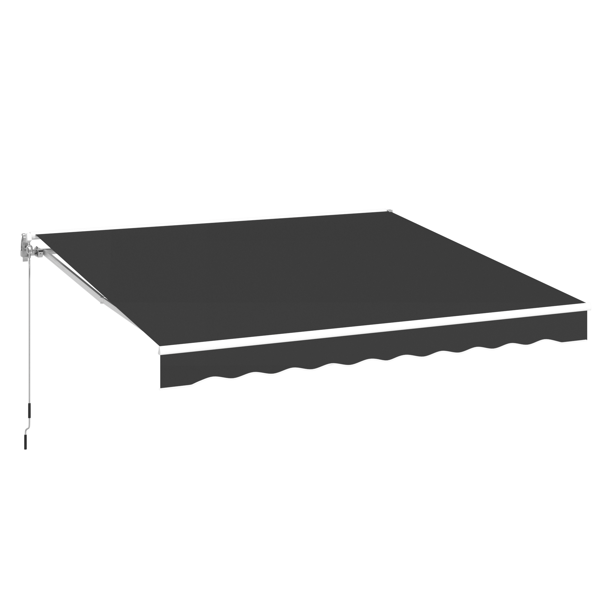 YODOLLA 13'x8' retractable awning, black.