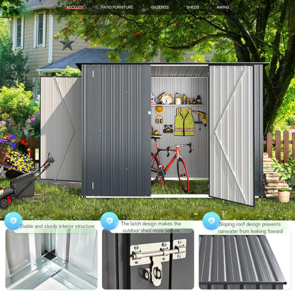 YODOLLA Outdoor Storage Cabinet, 7x4 Horizontal