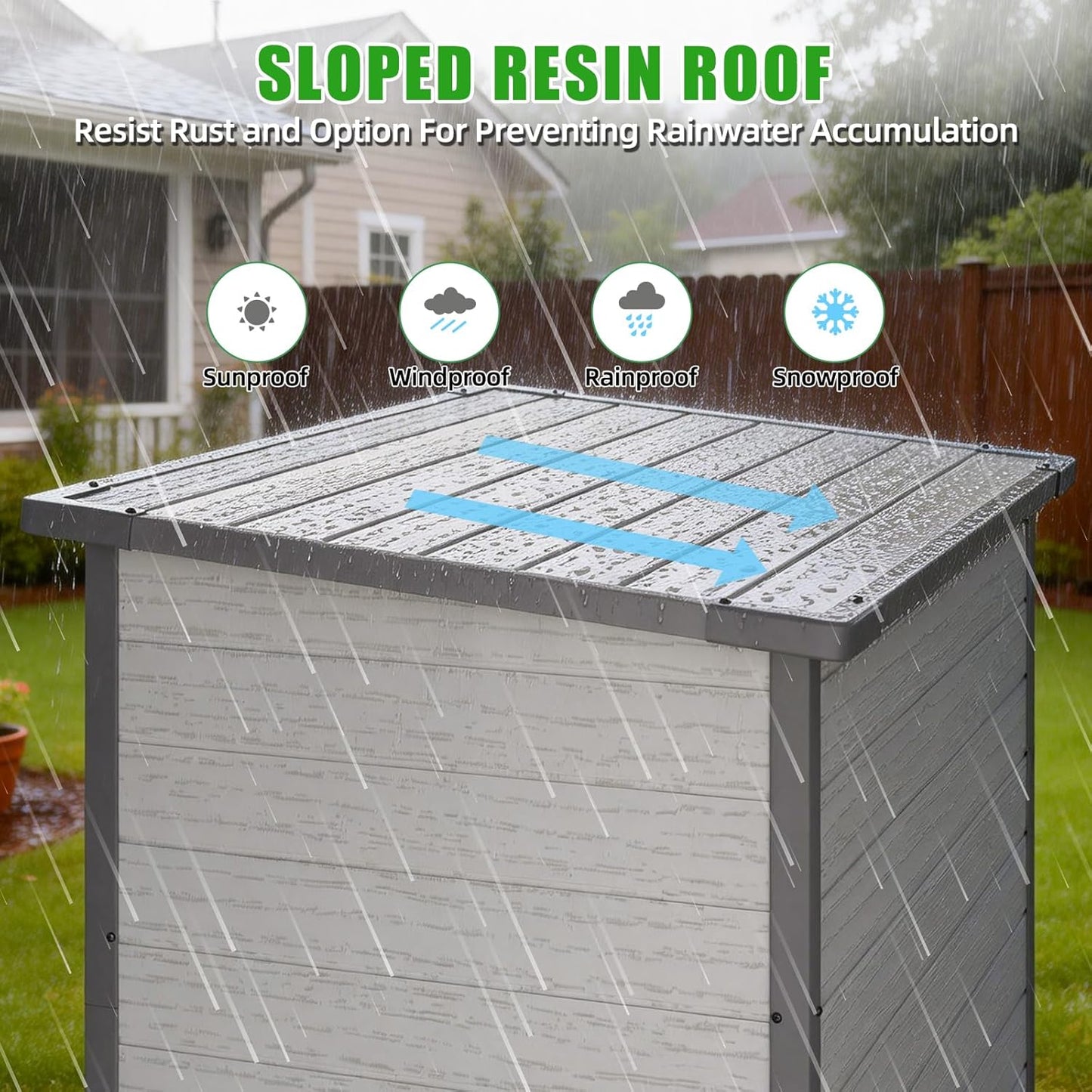 YODOLLA 58 Cu.Ft Resin Storage Cabinet Waterproof with Adjustable Shelves