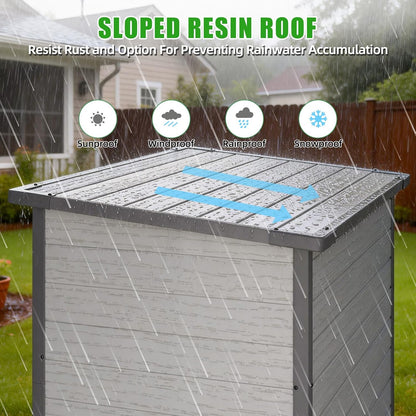 YODOLLA 58 Cu.Ft Resin Storage Cabinet Waterproof with Adjustable Shelves