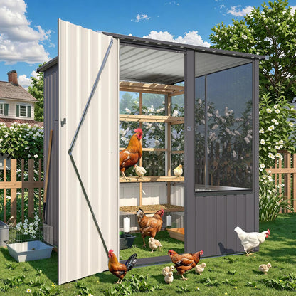 YODOLLA 5x5 FT Storage Shed, Metal Sheds & Outdoor Storage