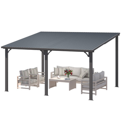 YODOLLA 14' x 12' Outdoor Hardtop Metal Gazebo for Patio