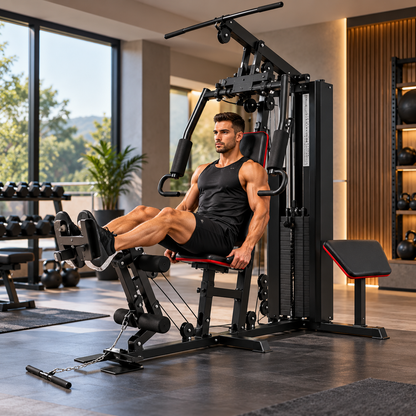 YODOLLA Workout Station with Leg Press, Multifunctional Home Gym Equipment