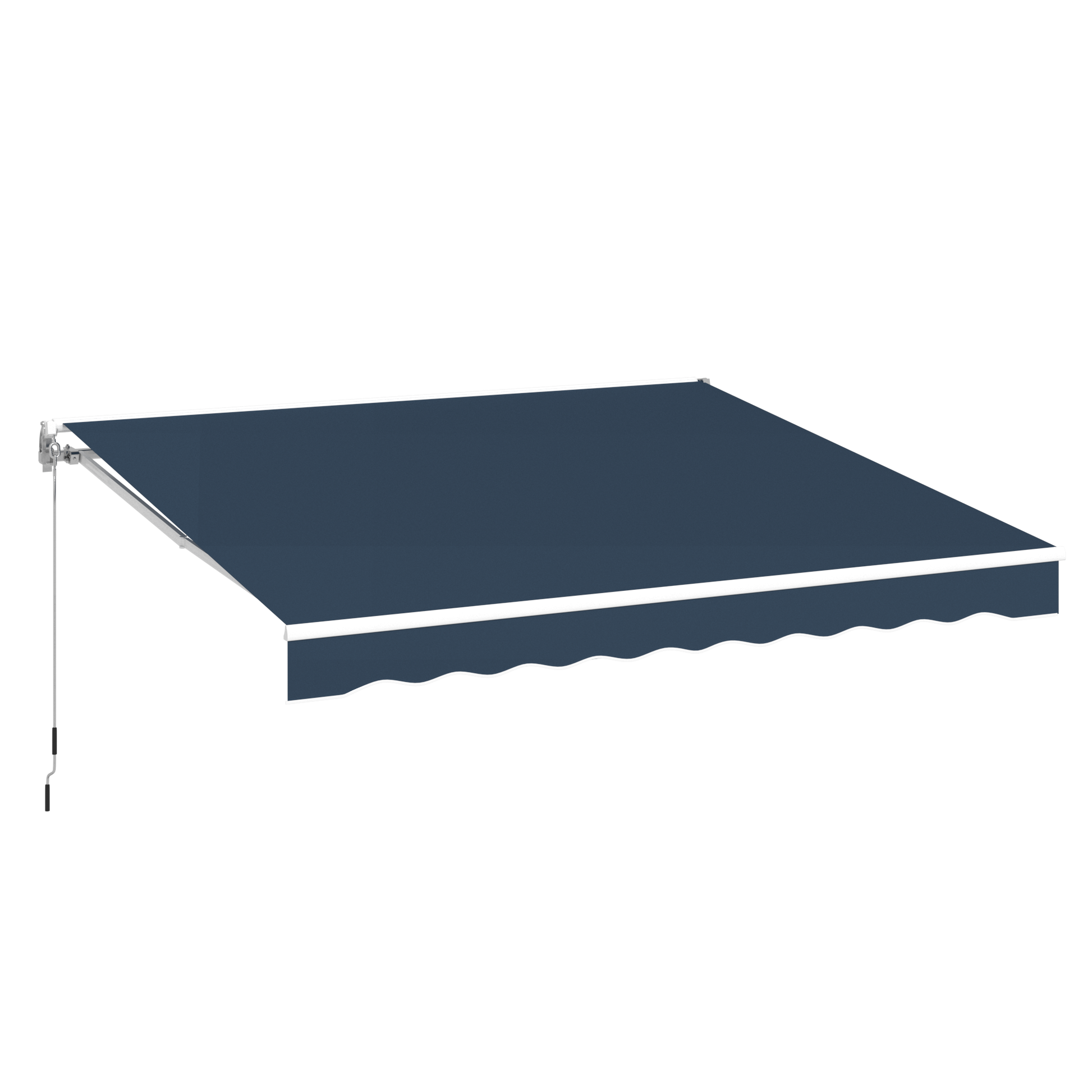YODOLLA 10x8 retractable patio awning, blue.