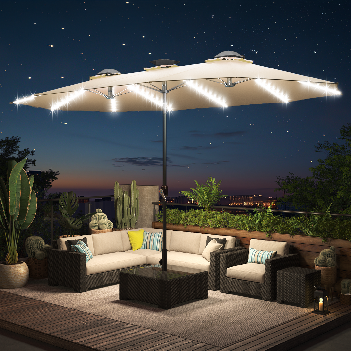 YODOLLA heavy duty patio umbrella rust resistant