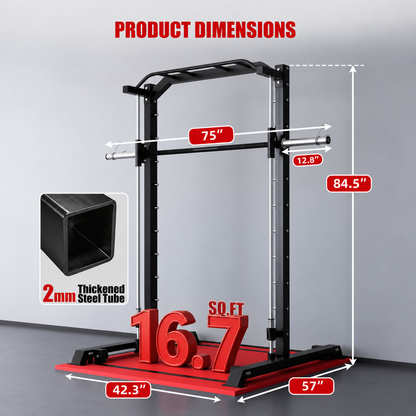 YODOLLA Power Cage and Smith Machine, Power Racks for Home Gym