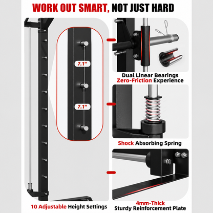 YODOLLA Power Cage and Smith Machine, Power Racks for Home Gym