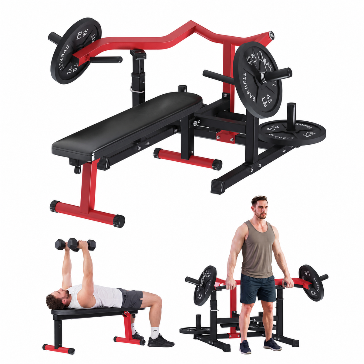 YODOLLA Chest Press Machine, Incline Decline Flat Weight Bench Press