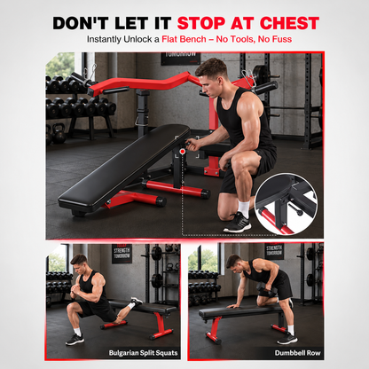 YODOLLA Chest Press Machine, Incline Decline Flat Weight Bench Press