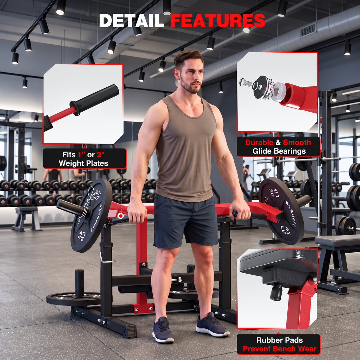 YODOLLA Chest Press Machine, Incline Decline Flat Weight Bench Press